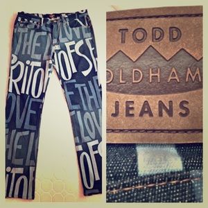 Designer Todd Oldham Spirit of Love Jeans Hippie Rare